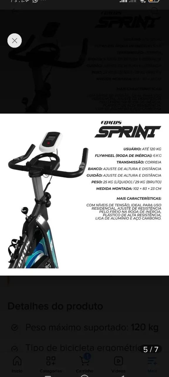 Bicicleta ergométrica semi nova - Foto 3