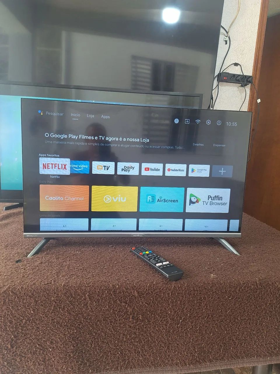TV SMART ANDROID PHILCO BRITANIA,  32 POLEGADAS ESTADO DE NOVA ACEITO CARTÃO DE CRÉDITO  - Foto 3