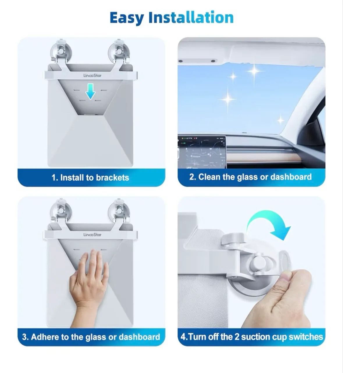 Suporte Starlink Mini Com Ventosas Para Painel e Pára-brisa  - Foto 3