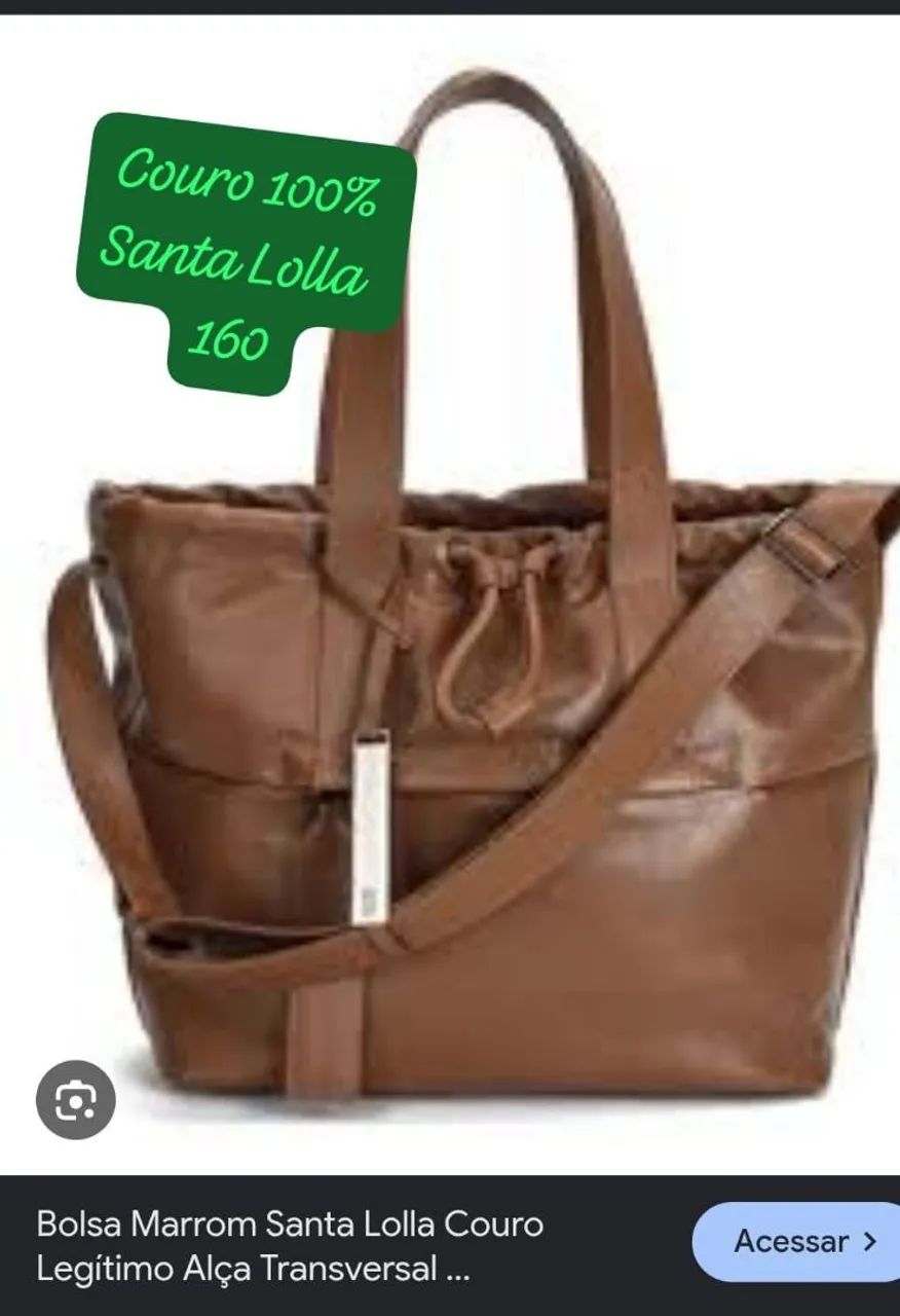 Bolsa Santa Lolla couro original  - Foto 3
