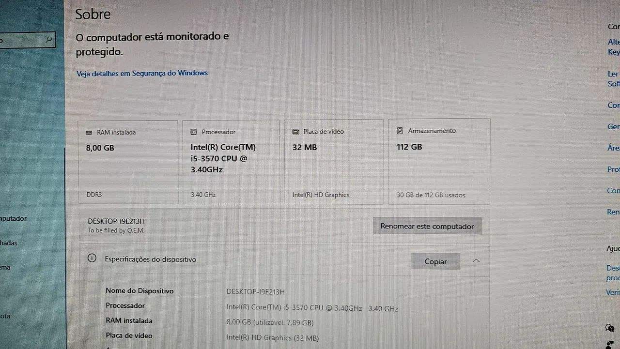 Computador i5 3° 8GB SSD120 - Foto 3