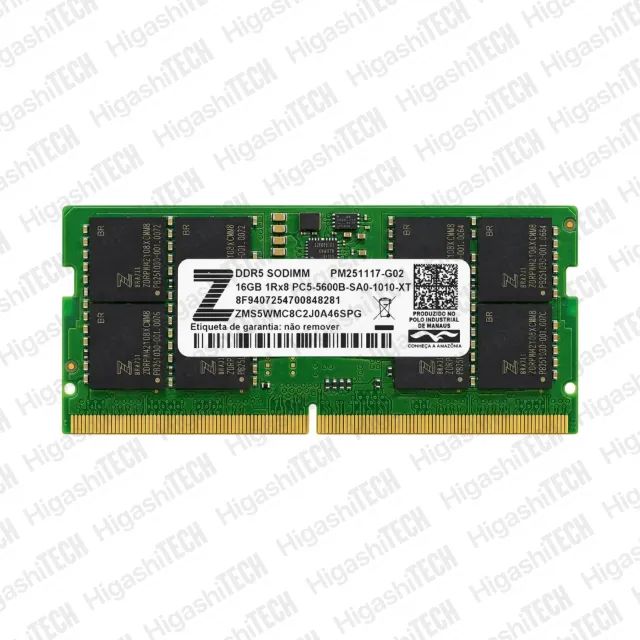 Memória RAM DDR5 16GB 1RX8 PC5-5600B-SA0-1010-XT Zilia - Memória