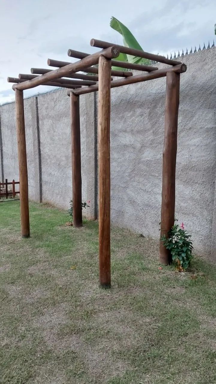 Pergolado de madeira cobertura para área externa 