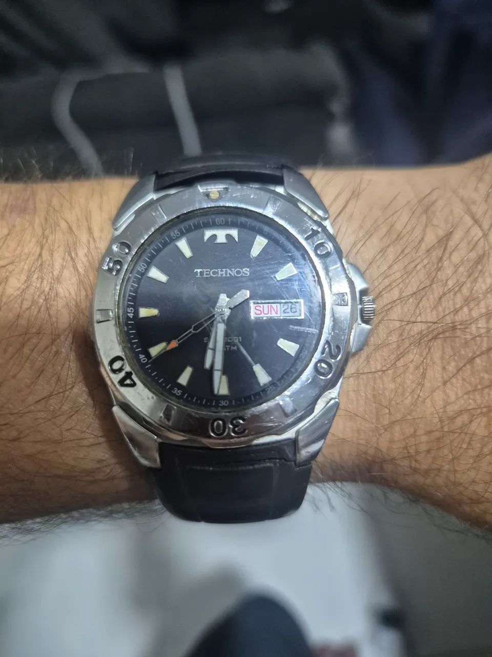 Relógio TECHNOS SKYMASTER   100 METROS    -   FUNCIONAMENTO  PERFEITO - Foto 4