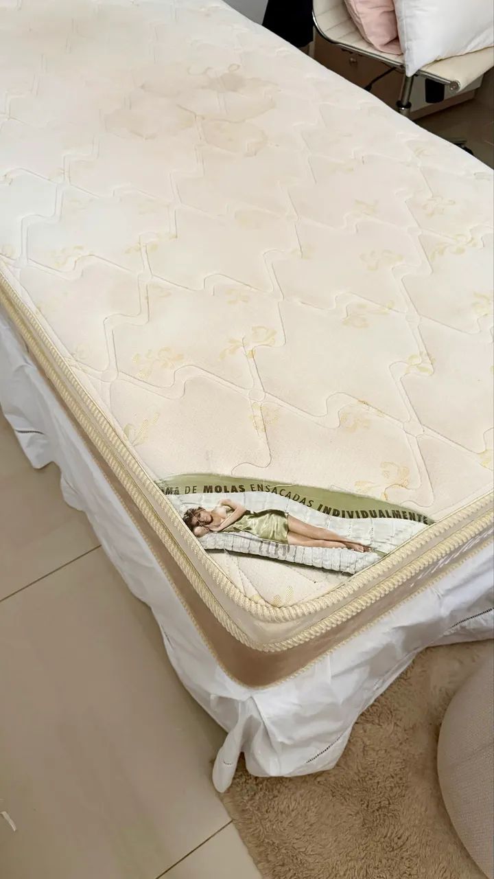 Cama de Solteiro Herval + Colchão Platinum Suede + Cama Auxiliar - Foto 2
