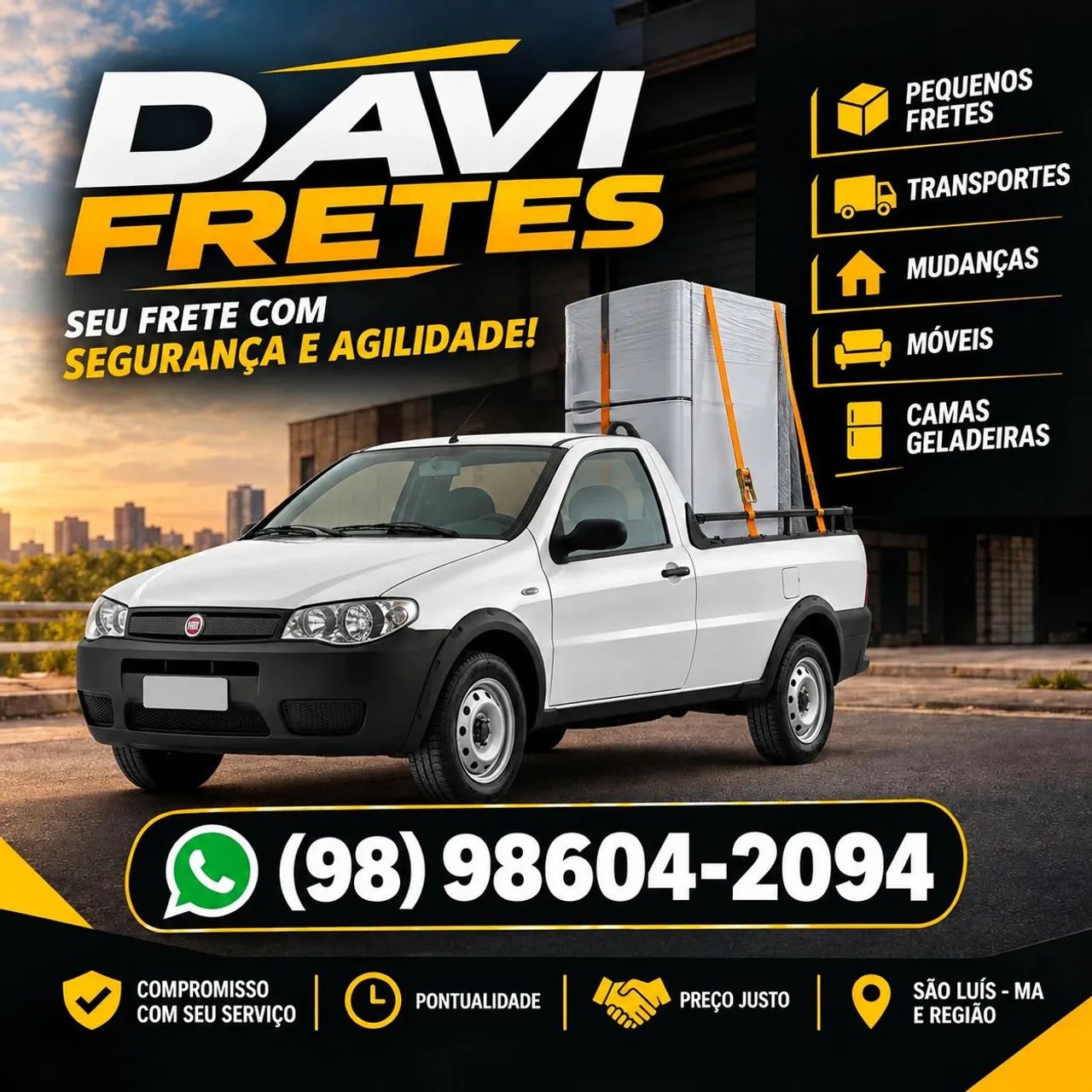 Frete agora disponível 