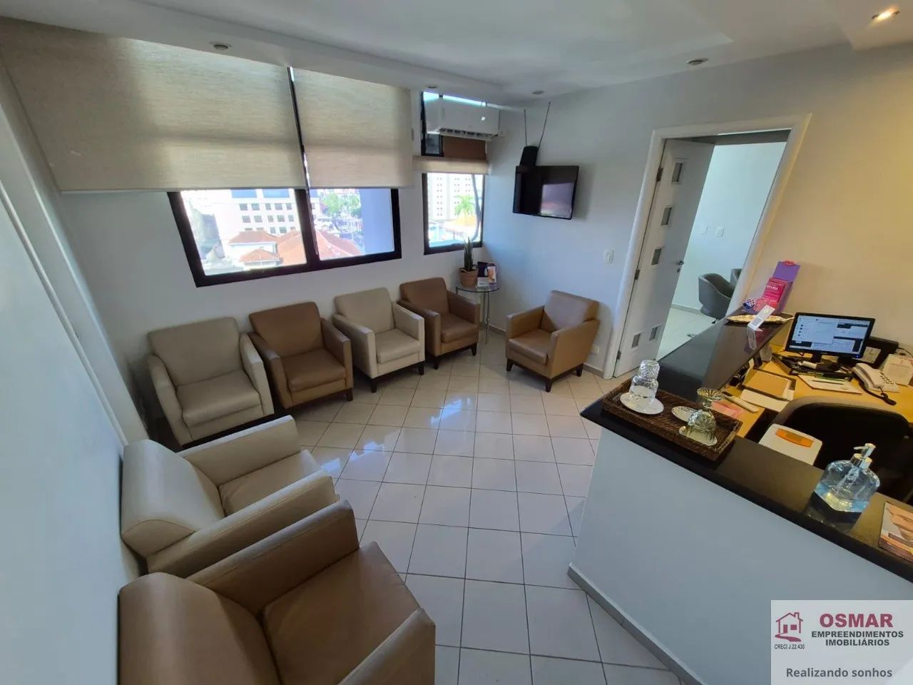 Sala comercial na Ana Costa, Santos-SP: 4 salas, 2 banheiros, 2 vagas, 92,65 m². Venha con - Foto 4