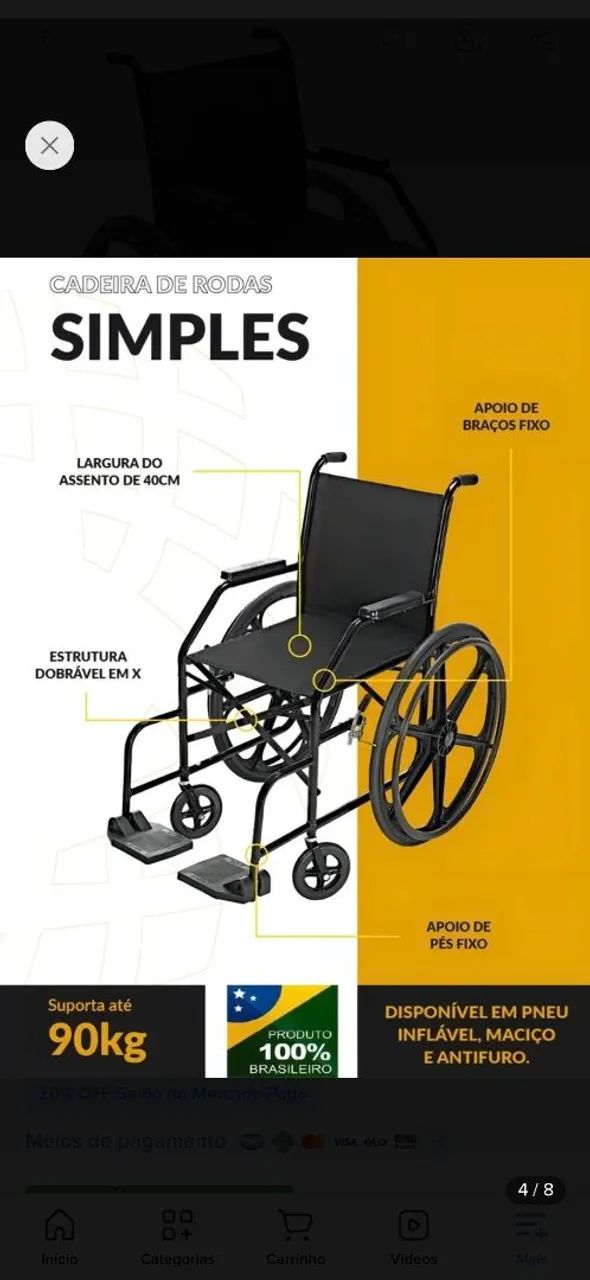 Cadeira de rodas - Foto 2