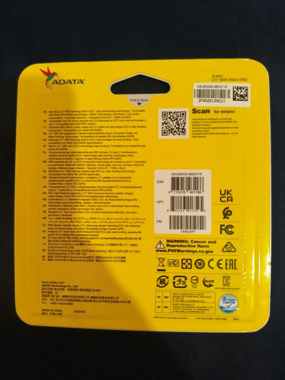 SSD 960GB 2.5 SATA SU650 - NOVO LACRADO - Foto 2