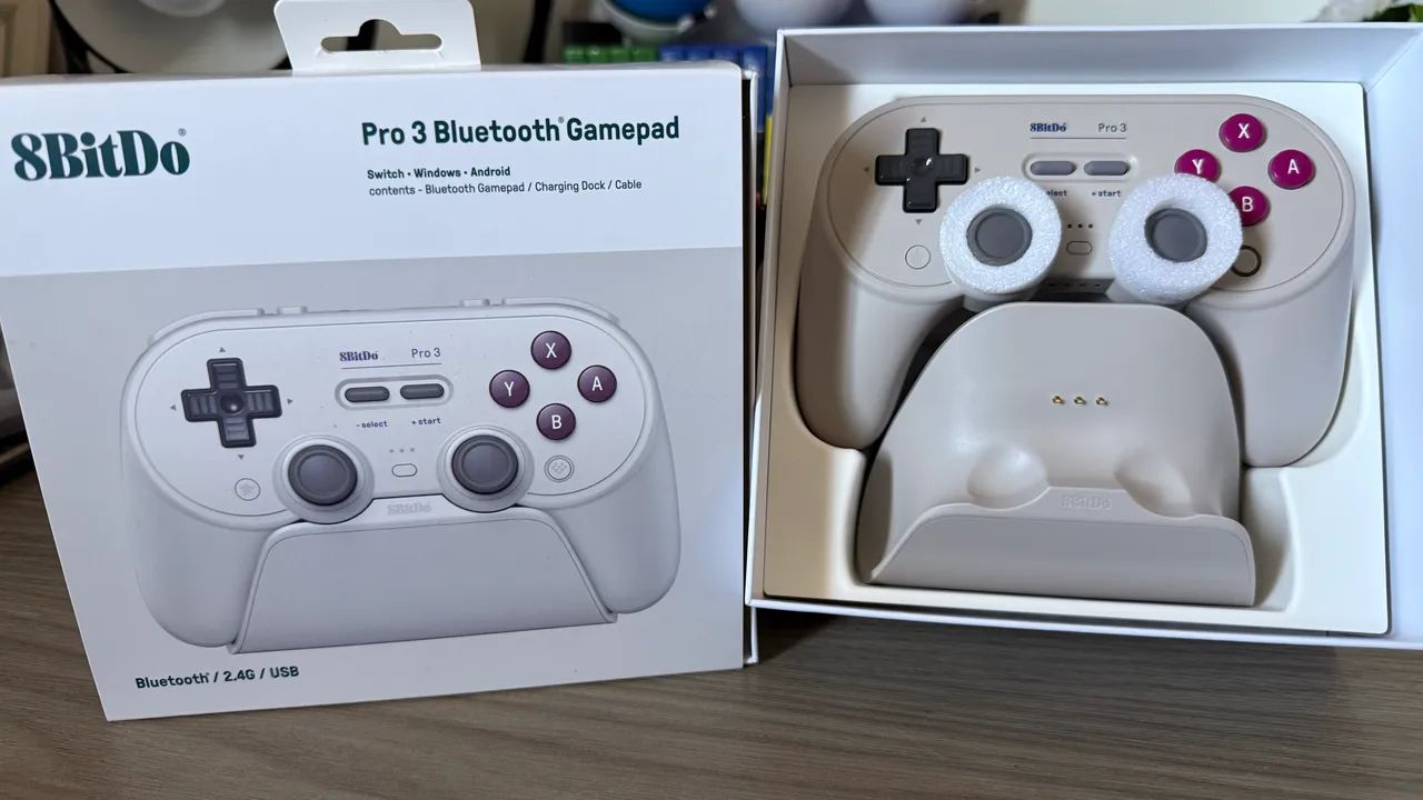 Controle 8BitDo Pro 3 Bluetooth + Dock de Carregamento - Foto 2