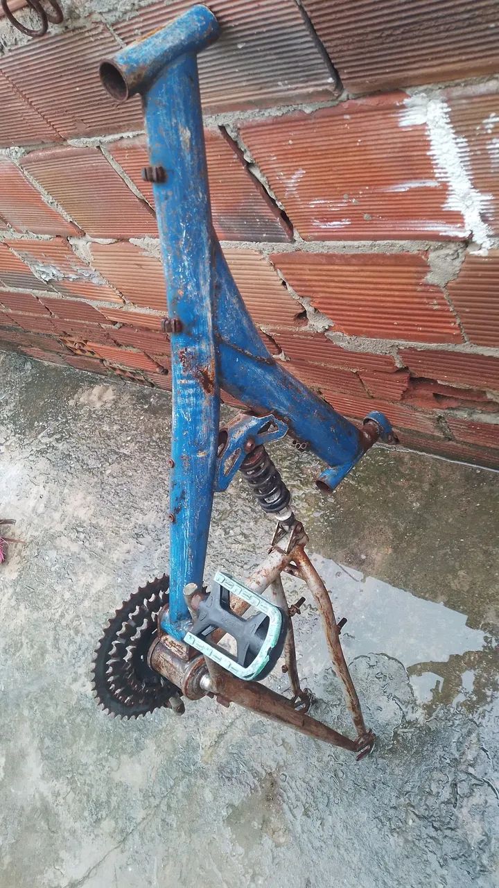 Quadro top d bicicleta ? 1tinta spray azul metálico 