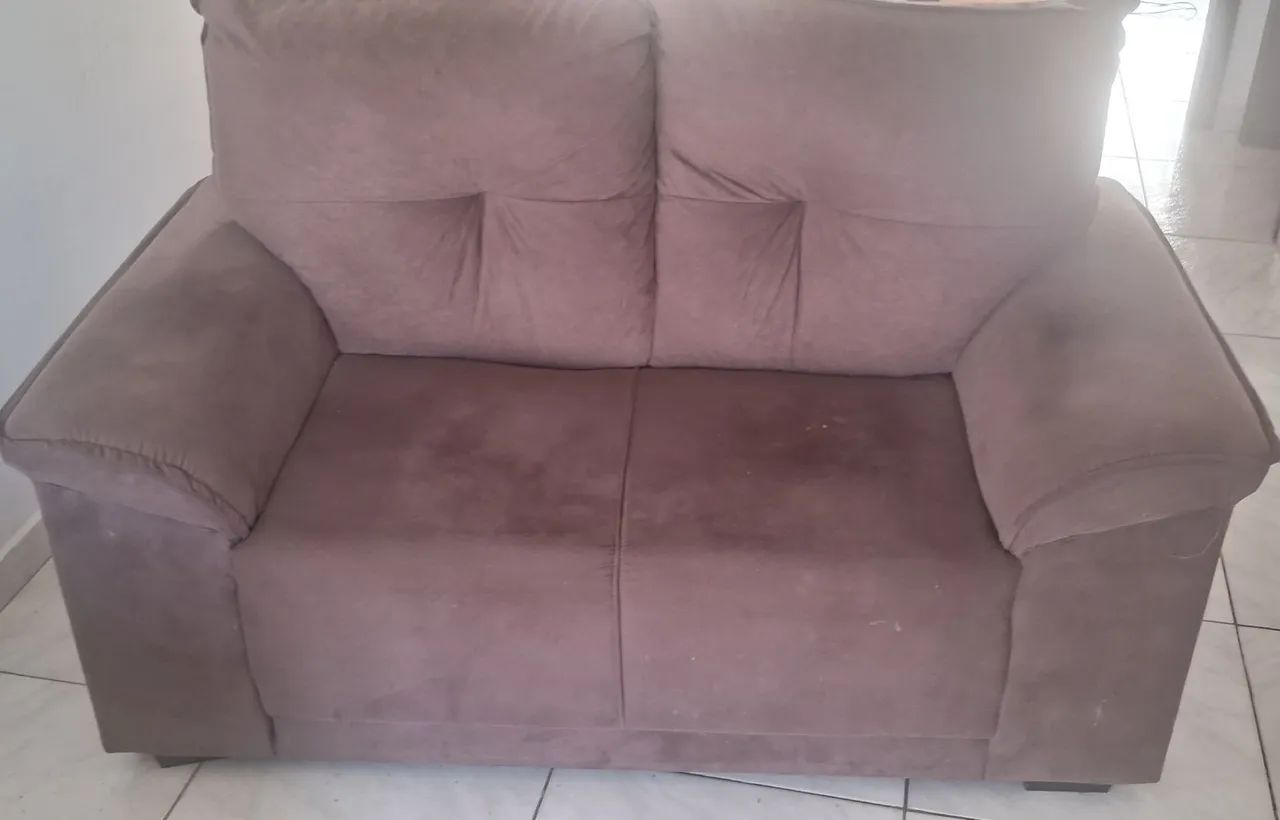 SOFÁ MARRON DE 02 LUGARES  - Foto 4
