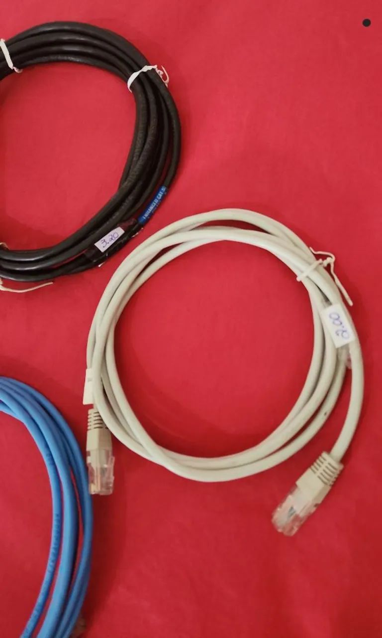 Cabos de Rede Ethernet (RJ45) - 3 e 2 metros  - Foto 3