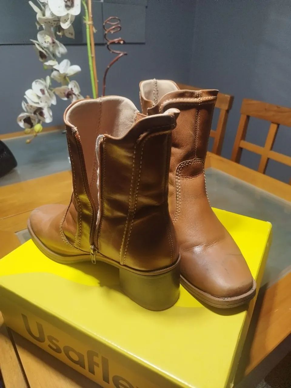 Bota de couro Usaflex - Foto 3