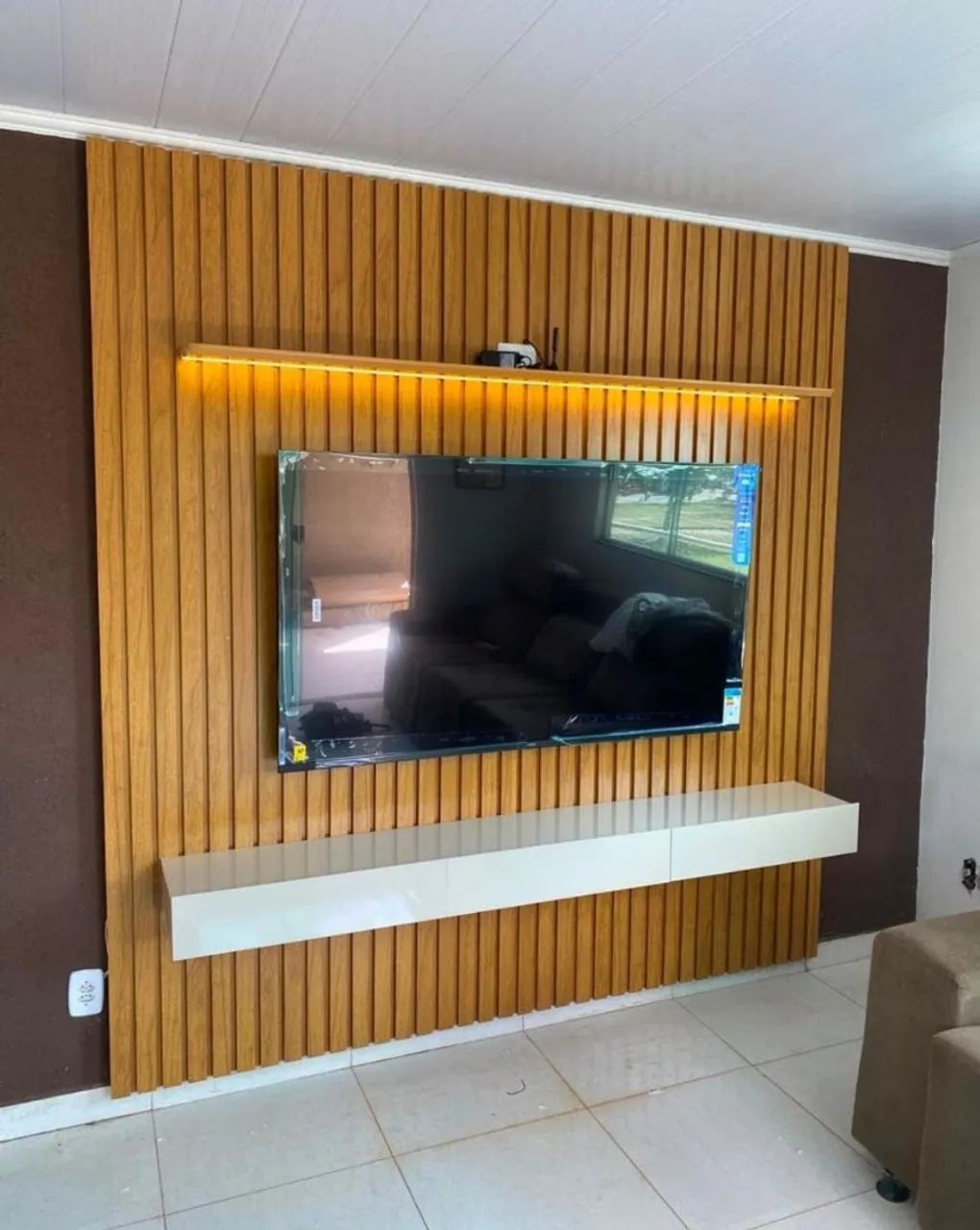 Painel Ripando Nobre 100% MDF - Nature 