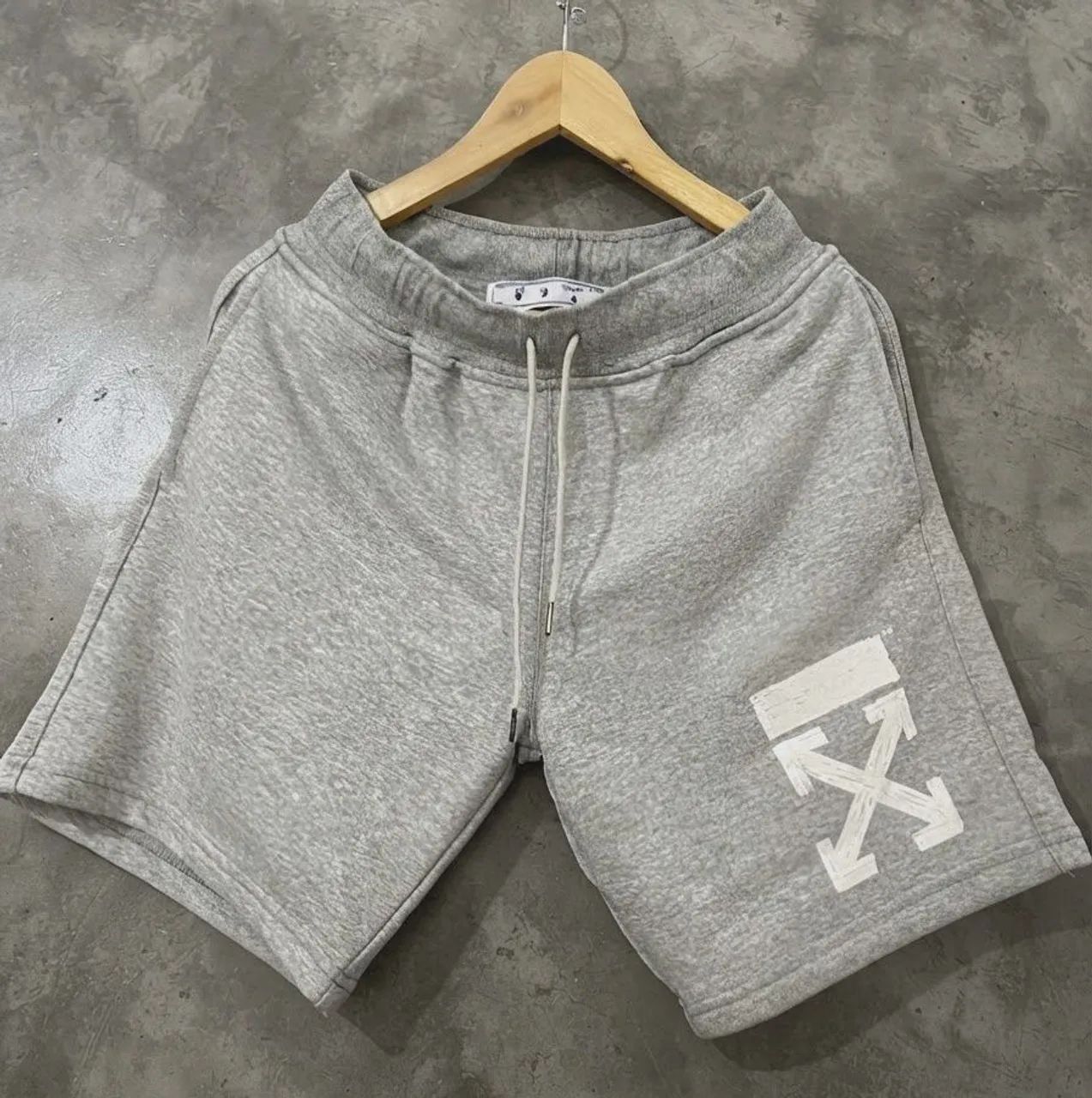 Shorts Off-White Grey Logo Sweat