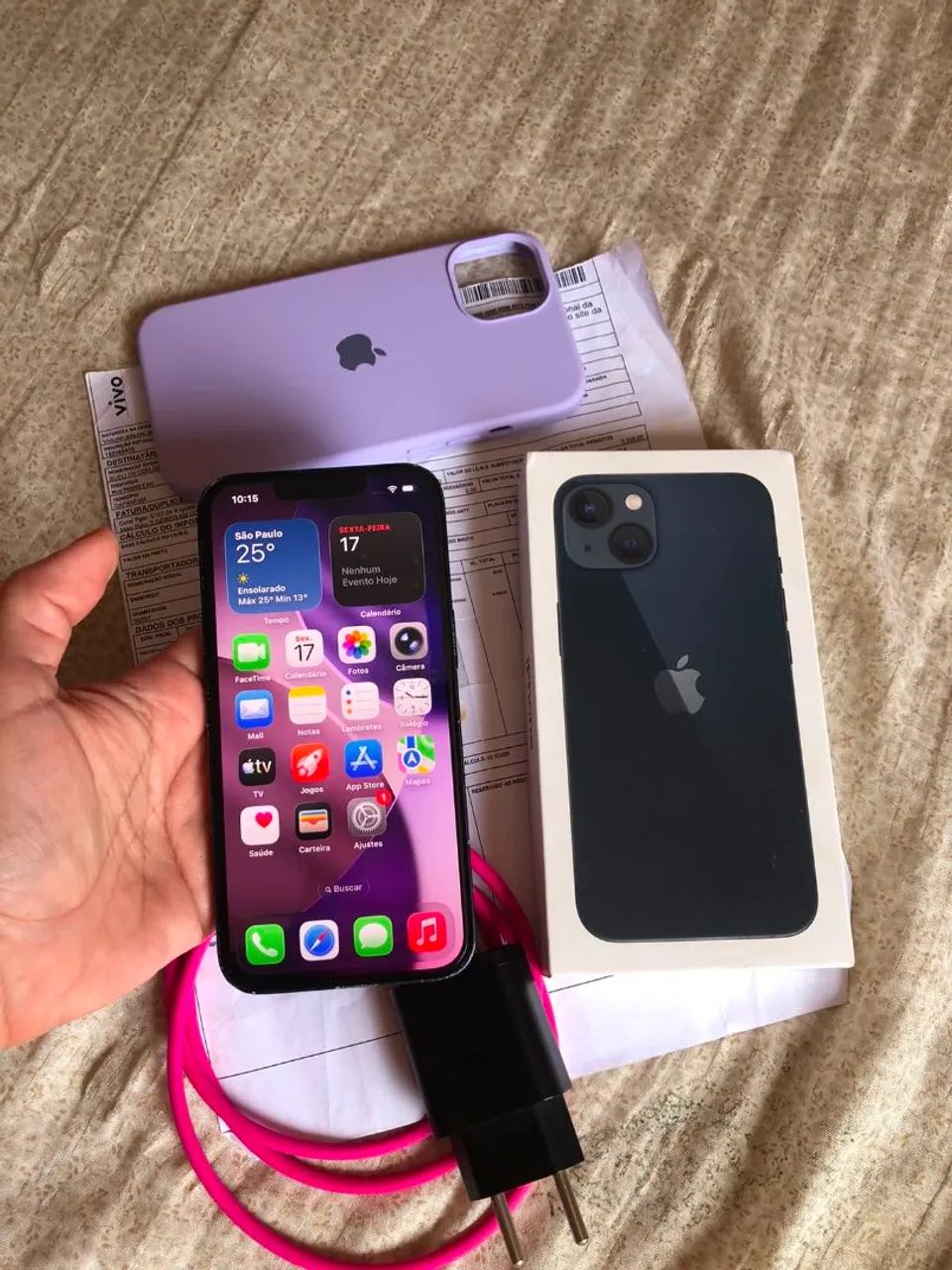Iphone 13 128 gigas caixa e nota fiscal  - Foto 2