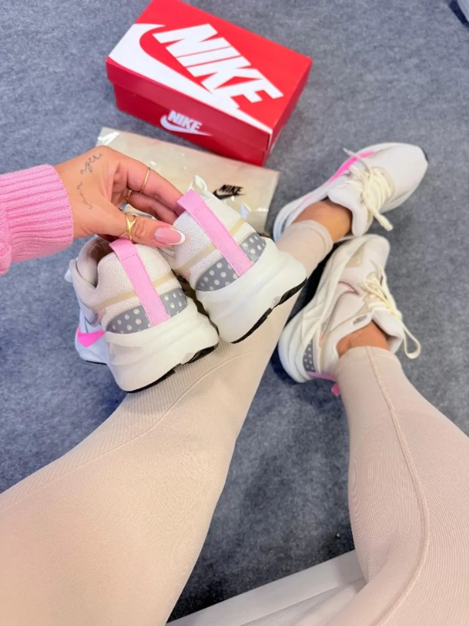 Nike Zoom React Linha luxo Off rosa - Foto 5