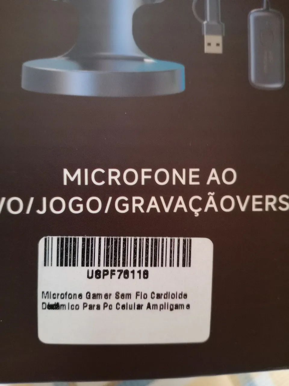 Microfone Condensador Fire Phoenix sem fio RGB - Foto 4