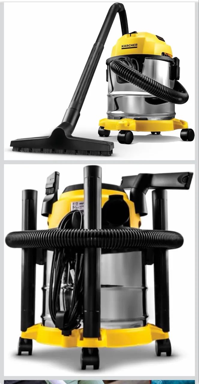 Kärcher Aspirador Pó e Água + Função Soprador. 1700W - Tanque Inox 220v