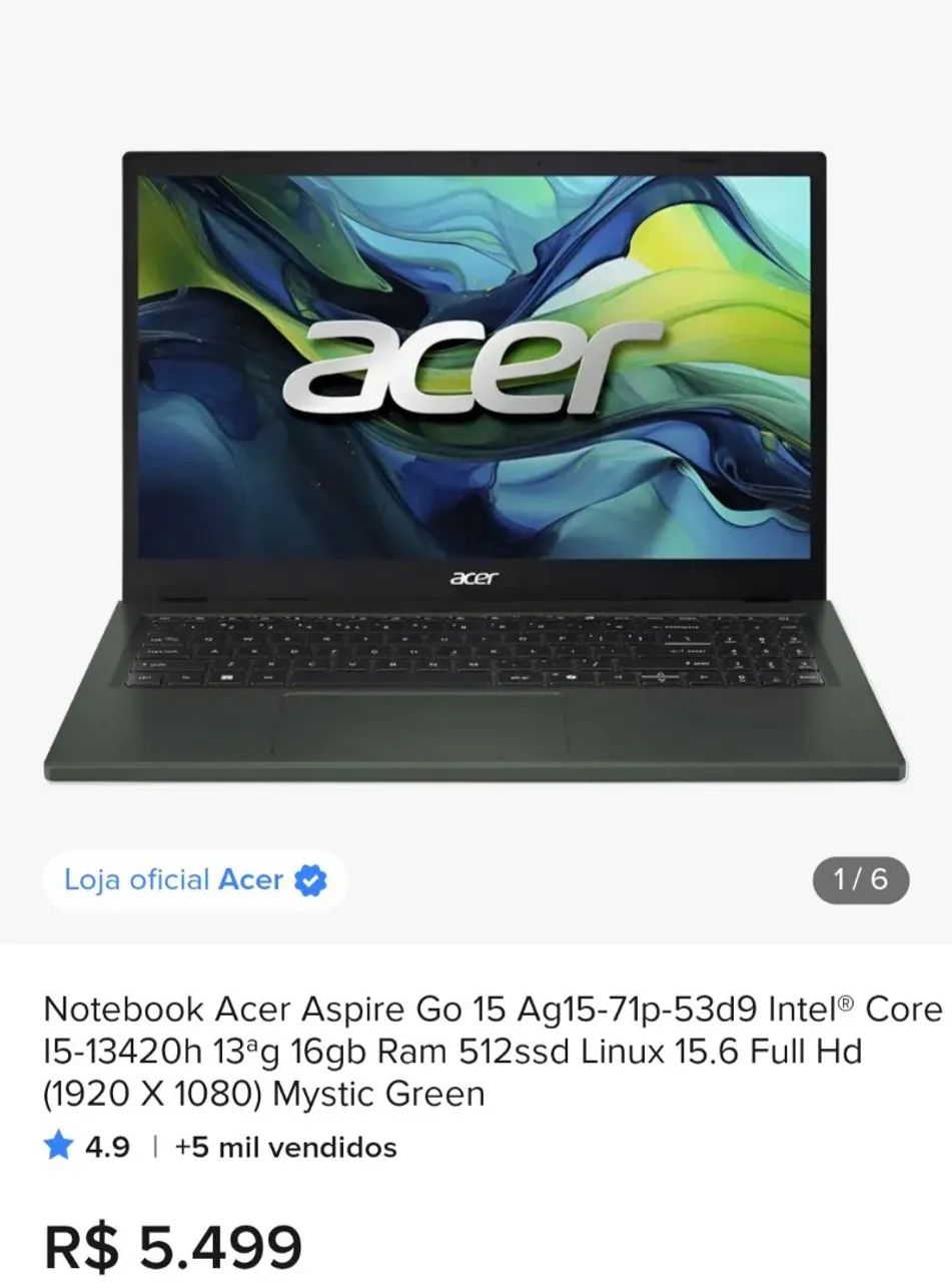 Notebook Acer  - Foto 2