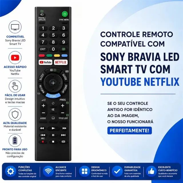 CONTROLE REMOTO SMART SONY