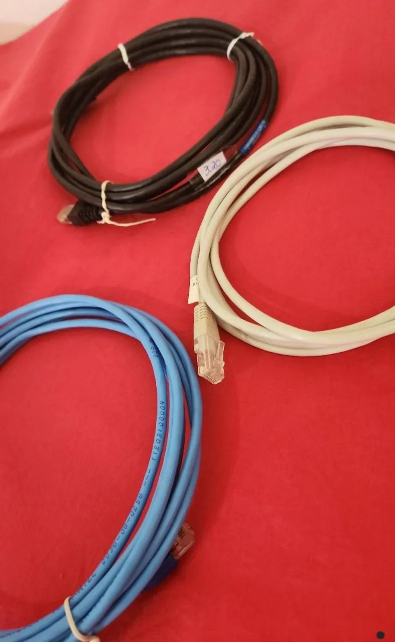Cabos de Rede Ethernet (RJ45) - 3 e 2 metros  - Foto 2