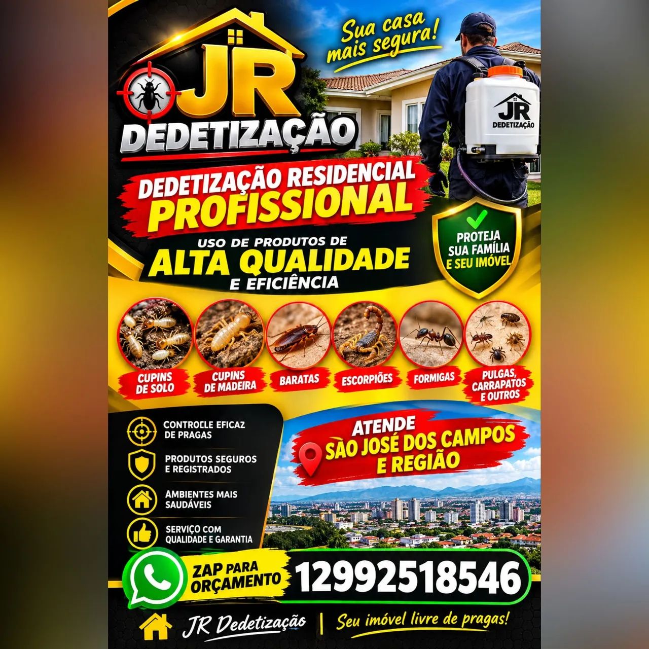Dedetização residencial profissional 