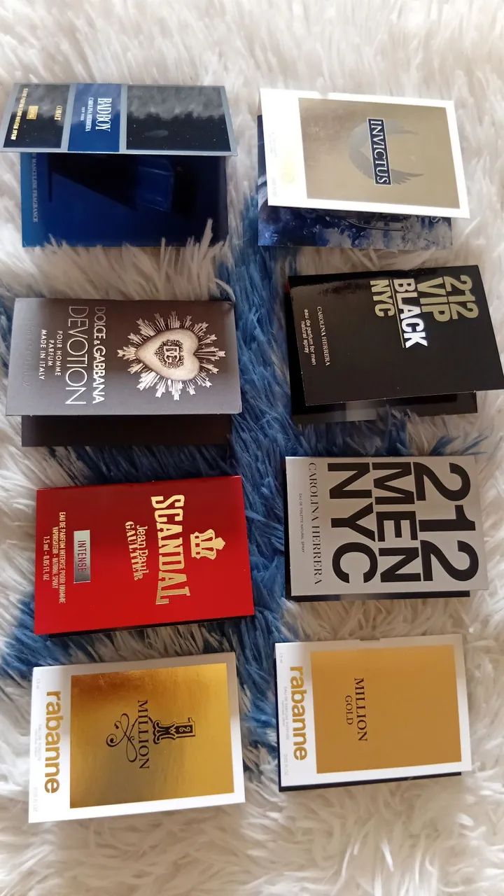 Flaconetes amostras de perfumes importados masculinos 
