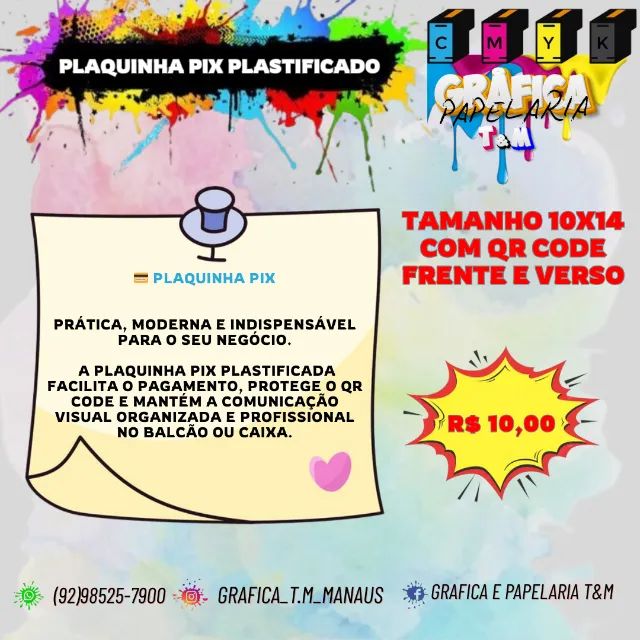 plaquinha pix - QRcode - Foto 2