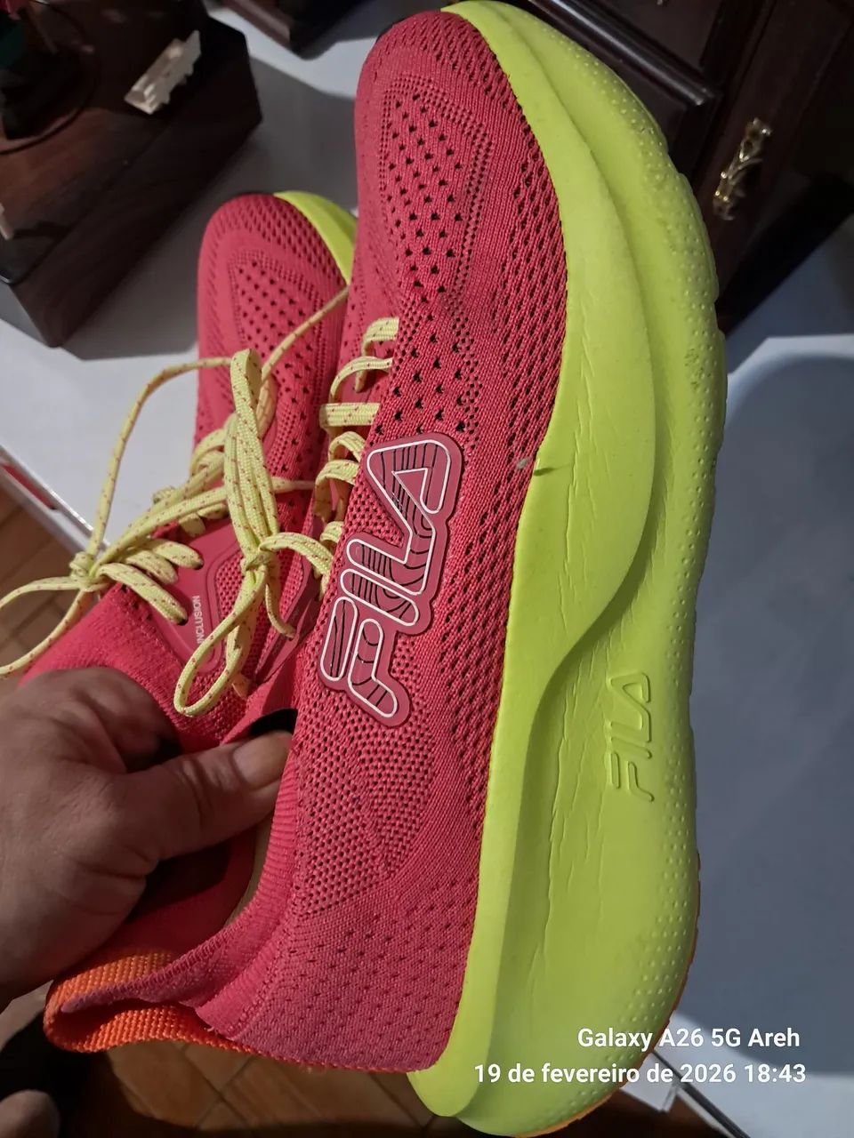 Tenis Fila Rosa e Anarelo   - Foto 5