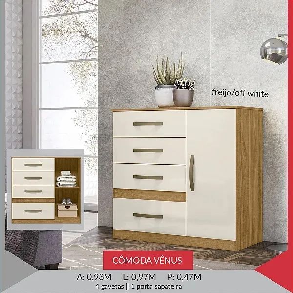 Cômoda Sapateira c/ 4 gavetas //OFERTA  - Foto 2