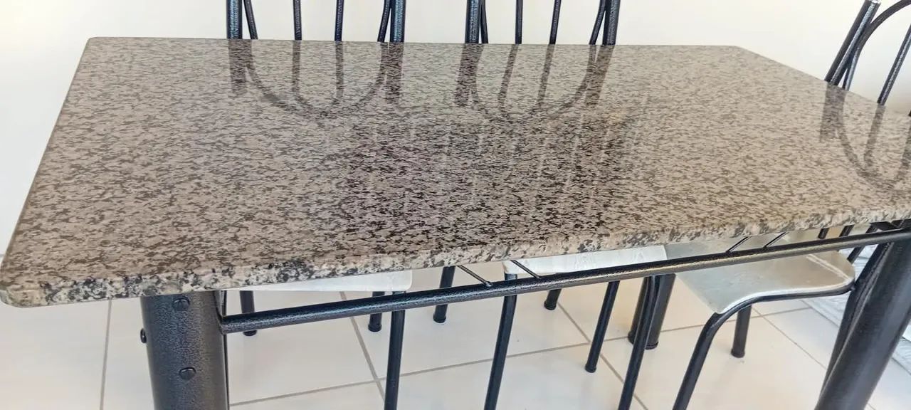 Mesa de mármore 6 cadeiras - Foto 2