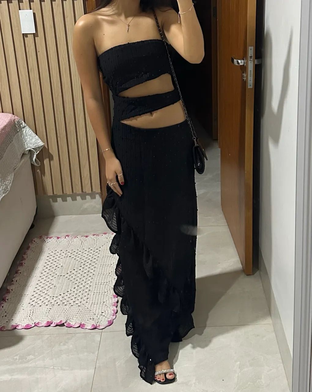 vestido longo feminino preto p - Foto 2