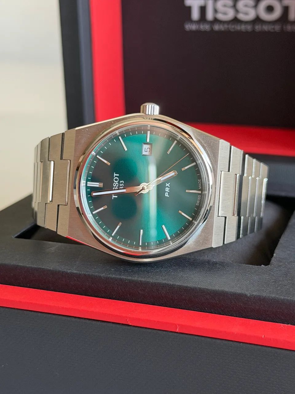 Relógio Tissot Prx Green original completo  - Foto 4