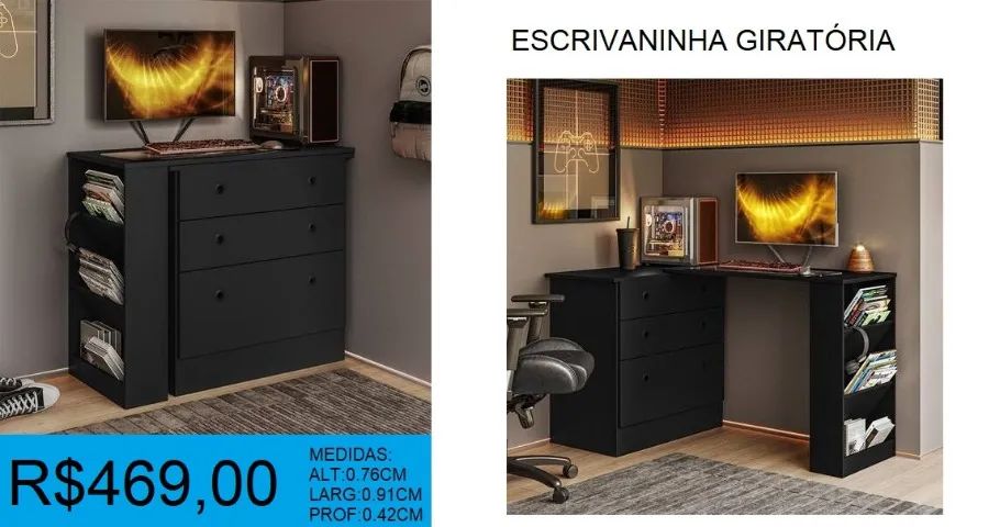 Cômoda e mesa 2 em 1  - entrega e montagem grátis  - Foto 2