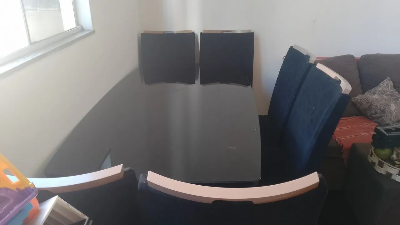 Mesa de vidro  6 cadeiras  - Foto 2