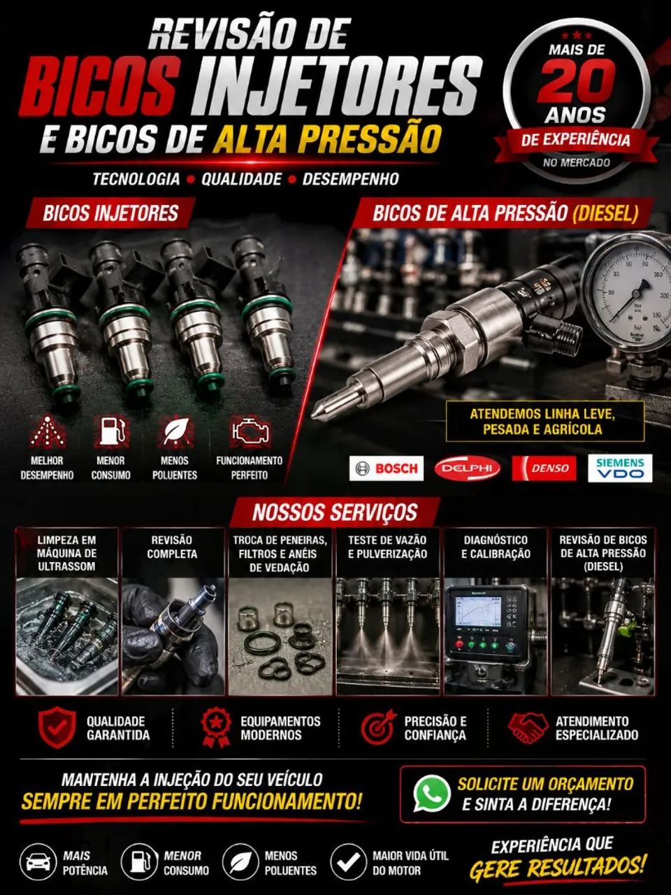 Bicos injetores automotivo