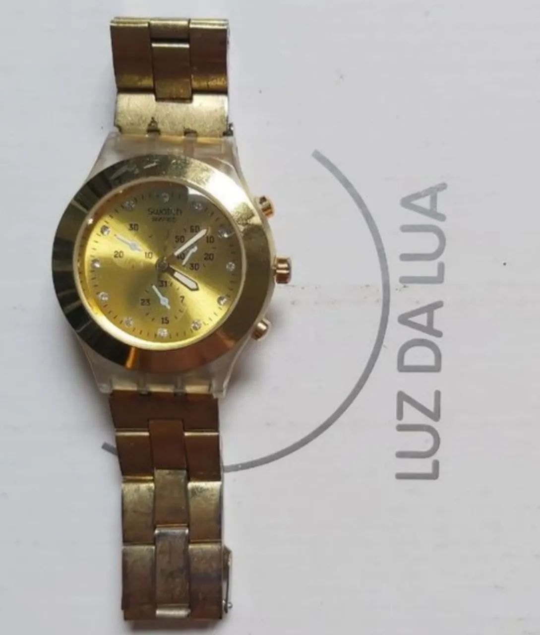 Relogio swatch dourado - Foto 2