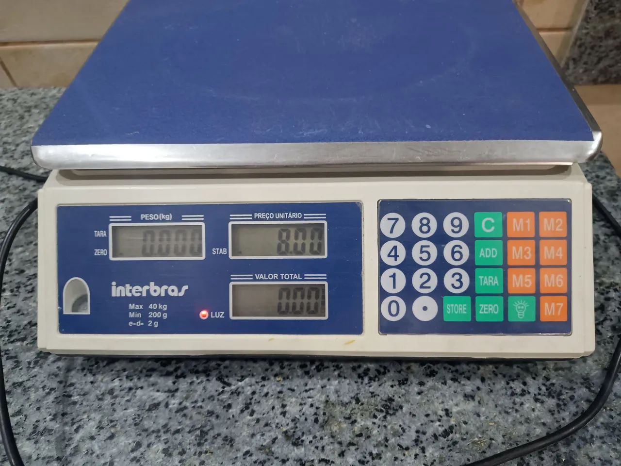 Vendo Balança Digital Eletrônica Comercial 40kg Intelbras Precisão Bivolt, Funcionando. - Foto 4