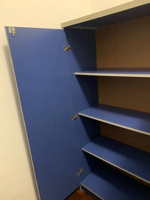 Armário Multiuso azul com prateleiras - Foto 4