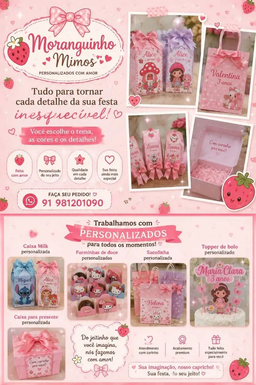 Personalizados para festas e eventos 
