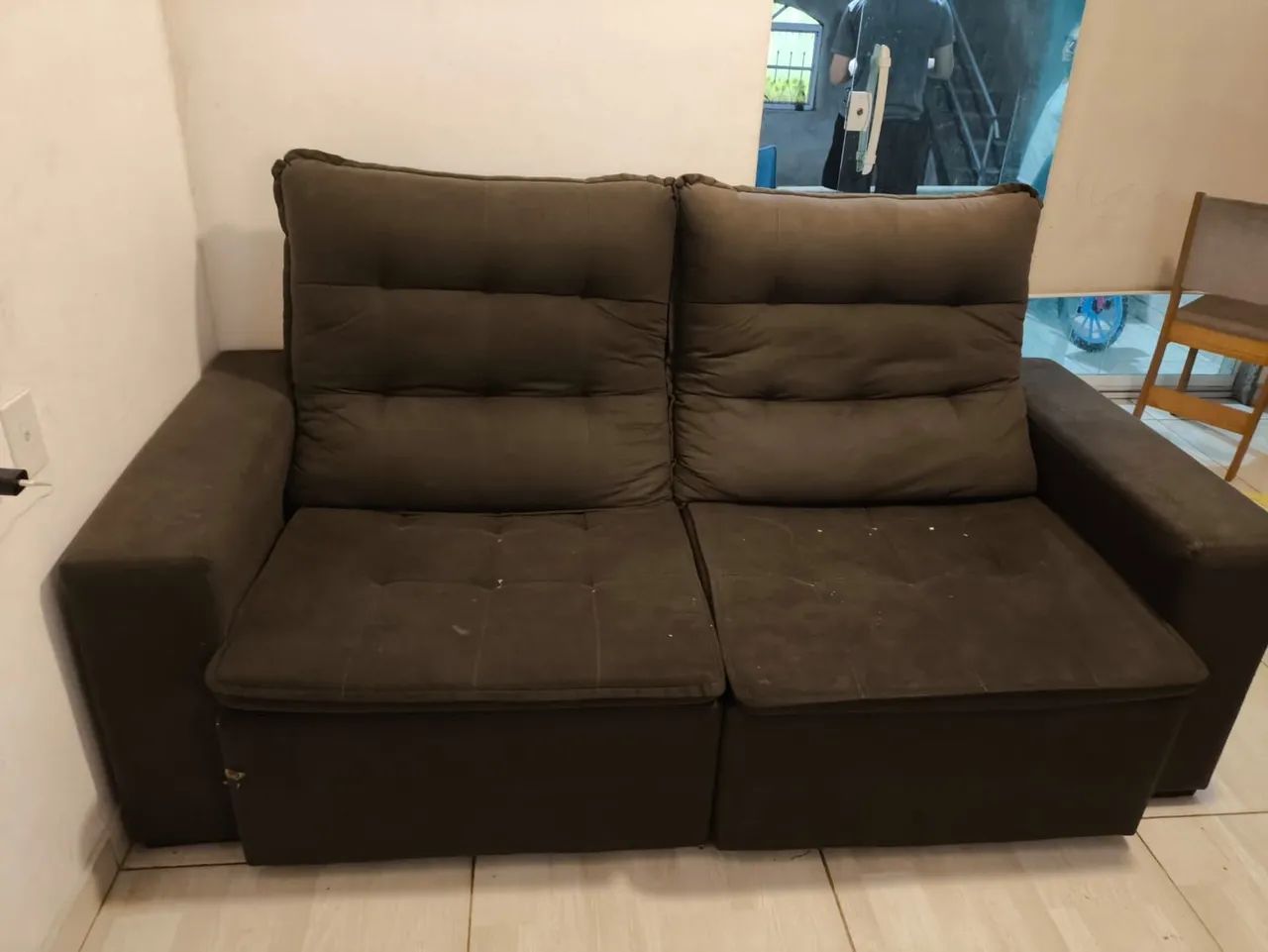 Sofá retrátil 2 lugares 