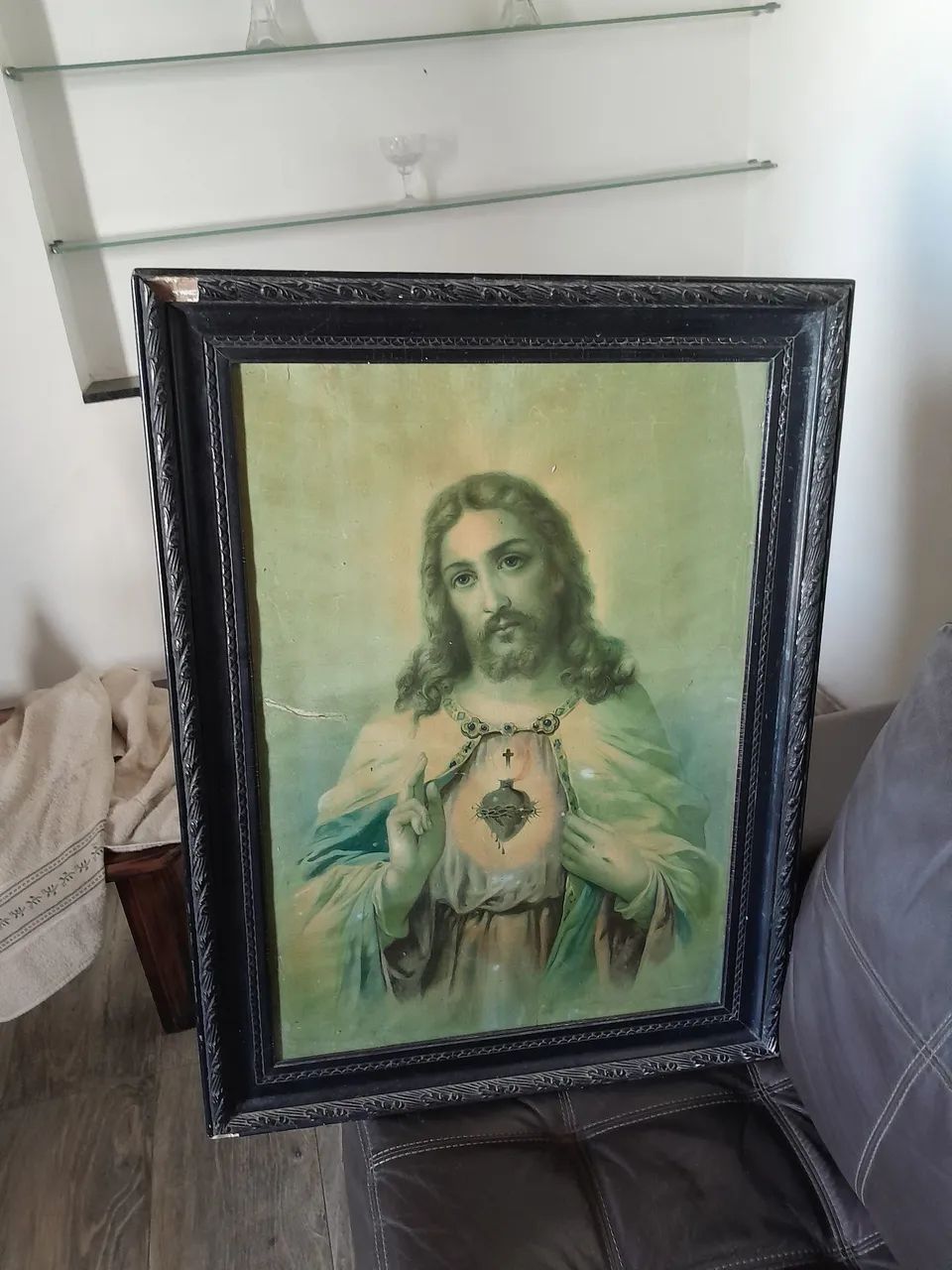Quadro ANTIGO Jesus - Foto 2