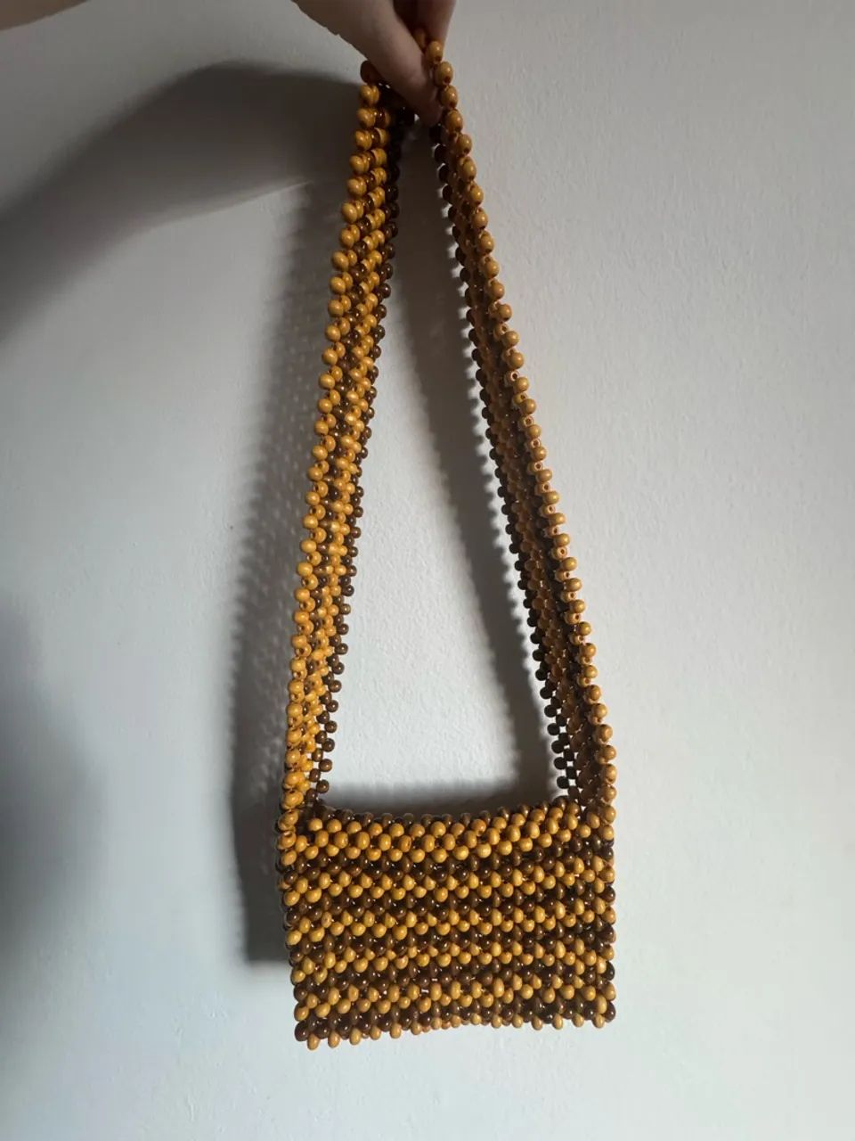 Bolsa de miçangas de madeira - Foto 3