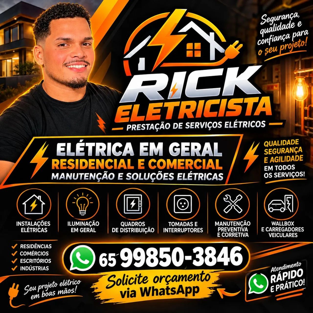 Eletricista  Elétrica em Geral Comercial e Residencial  e Soluções Elétricas 