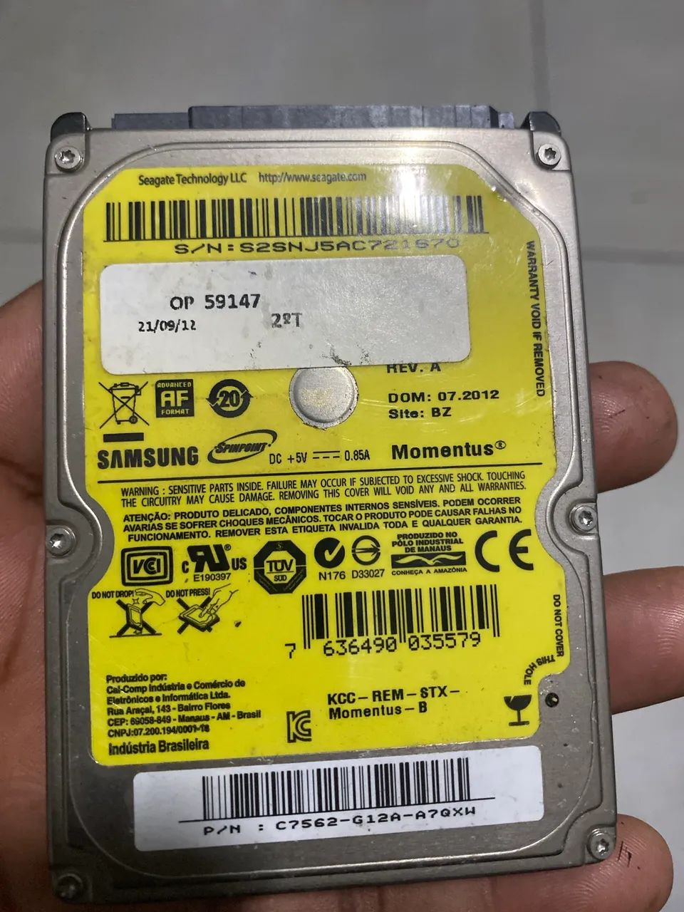 HD ST320LM001 320 GB para Notebook ? Funcionando