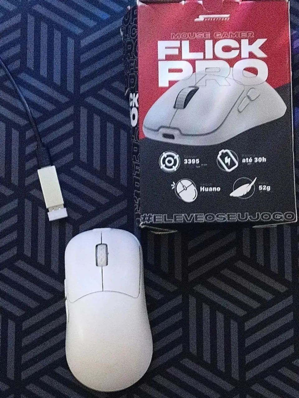 mouse sem fio flicker pro branco