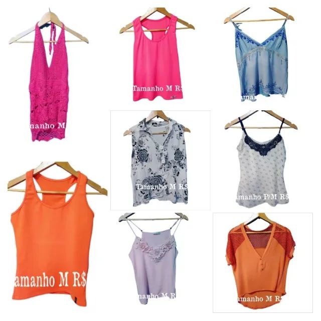 roupas tamanho M usadas em perfeitas condições