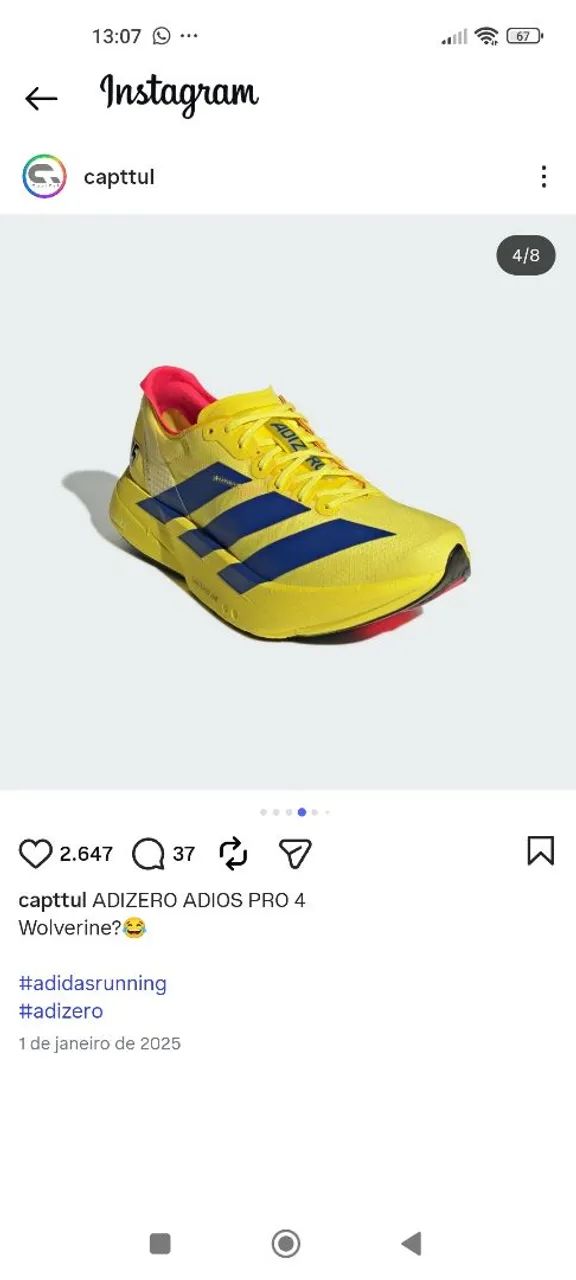 Adidas áudios pro 4 volverine tamanhob42